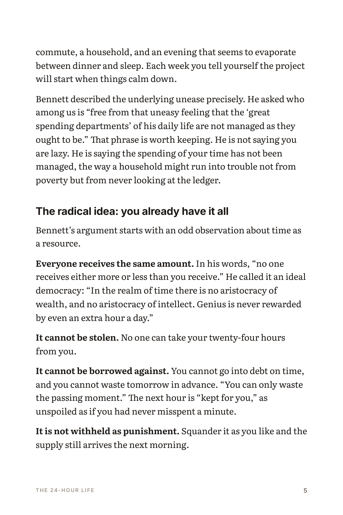 Chapter 1, “The Myth of No Time”, page 5