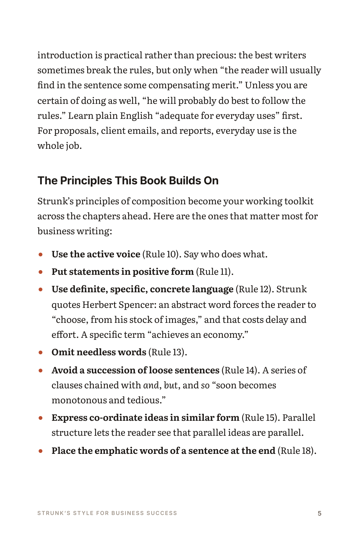 Chapter 1, “The Foundation of Plain English for Professionals”, page 5